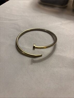 Free People Gold-Tone Nail Cuff Bracelet